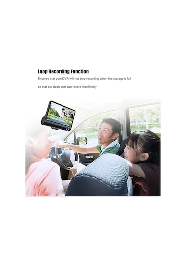 Joyjadehub Araba Dvr Dashcam Dash Kamera Hd Ekran 1080p 3 Lensli