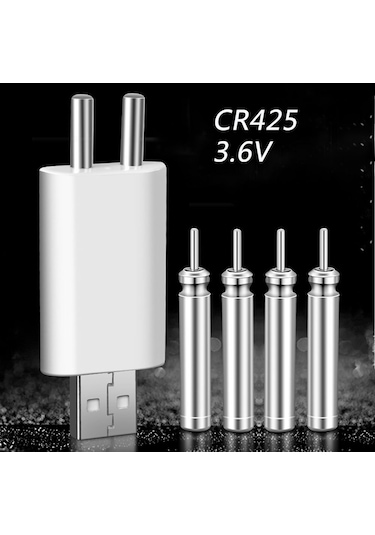 Cr425 3v Şarjlı Pil Ve 2 Girişli Usb Şarj Aleti