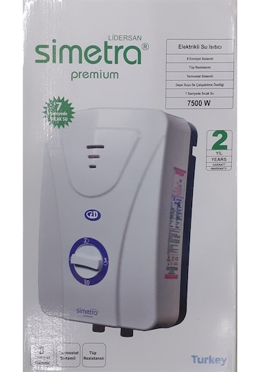 Lidersan Simetra Premium Elektrikli Şofben