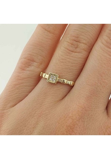 Altınbeyı Taşlı Altın Yüzük 14 Ayar 1.33 Gram Abyyzk0115