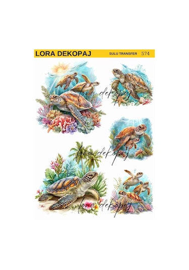 Lora Dekopaj Sulu Transfer Kağıdı - 574 25x35 Cm