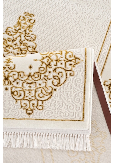 Efsun Krem Gold Modern Salon Ve Oturma Odası Halısı