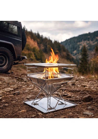 Groenberg Katla Premium Mangal Grill M Gümüş