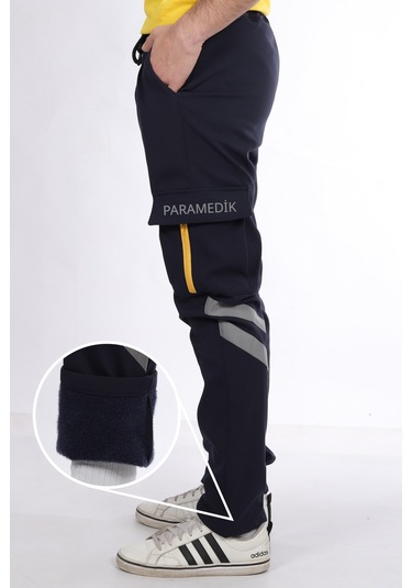 Kışlık Lacivert Likralı Paramedik Pantolonu Unisex Lacivert