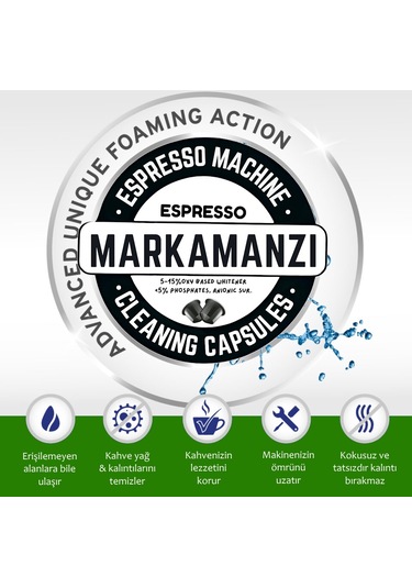 Kapsül Kahve Makineleri Yağ Temizlik Kapsülü Nespresso Uyumlu 2'li