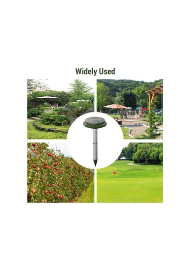 Vkemall Güneş Enerjili Ultrasonik 360 Su Geçirmez Yılan Ve Toprak Hayvanları Kovucu, Bahçe/çiftlik İçin 700 M² Etki Alanı Yeşil