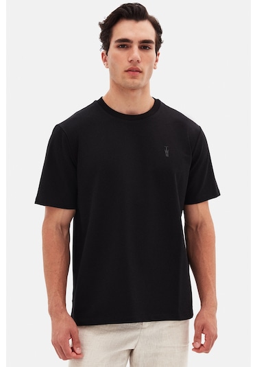 Twn Slim Fit Siyah Baskılı T-shirt 4ec14ort12025 Siyah