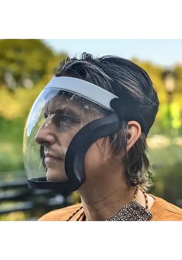 Trendooze Yüz Vizör Siyah Şapka Maskesi Koruma Kenarı Kaplama Kalkanı Jc