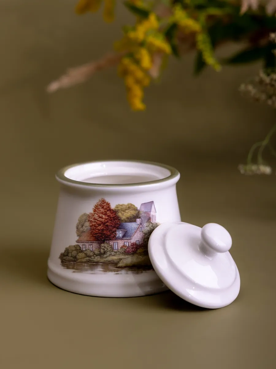 Lefard Farfora "family House" 200 Ml Şekerlik Kapaklı 204178747 Beyaz