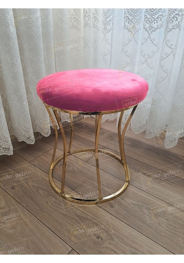 Kum Saati Düz Makyaj Pufu Gold Pembe