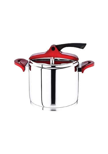 Safinox Vision Klasik Düdüklü Tencere Renkli Kulp-6 L Kırmızı