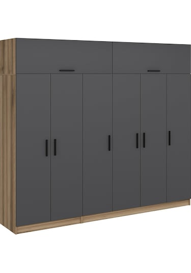 Minar Kale 6 Kapaklı 2 Ç Dolap Ve Yüklük Dore Antrasit 235cm