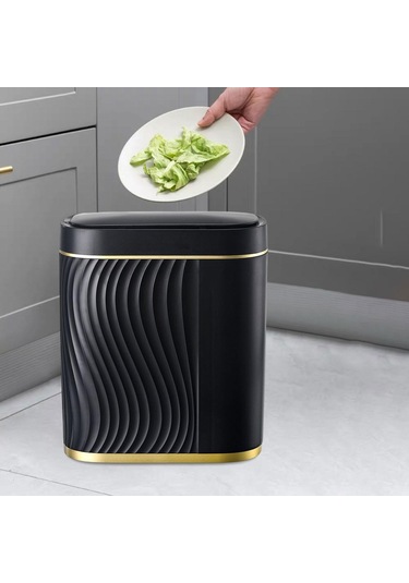 Suntek Magideal Ev Ofis Tuvalet Için Akıllı Çöp Kutusu Siyah