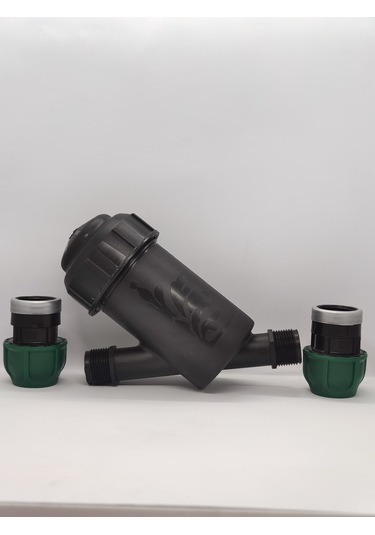 Plastik Damla Sulama Elek Filtre 1'' 32mm 2 Adet Kaplin Adatör