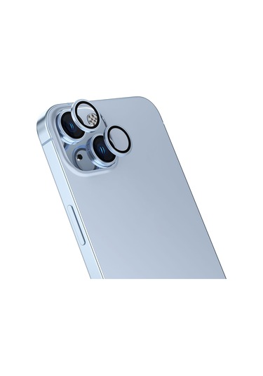 Forzacase İphone 15 Plus İle Uyumlu Kamera Camı Lens Koruyucu Halka Seti - Fc381 Mavi
