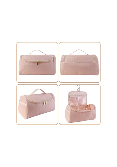 İçin Asılı Taşınabilir Stand Aksesuarları Saklama Çantası Pembe