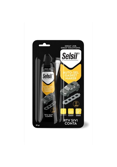 Selsil Auto-Sel Gasget Rtv Sıvı Conta 85 Gr. Siyah
