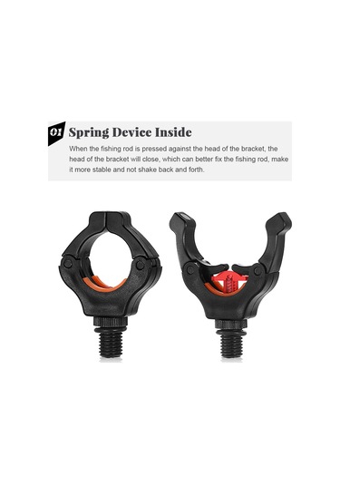 Youtek Nylon Olta Kamışı Tutucu Kafa, İç Çelik Yaylı Ve Silikonlu Sabitleyici, Mıknatıslı Üst, Kayma Ve Aşınma Engeli, 4.5cm Açılış Genişliği, 1 Adet