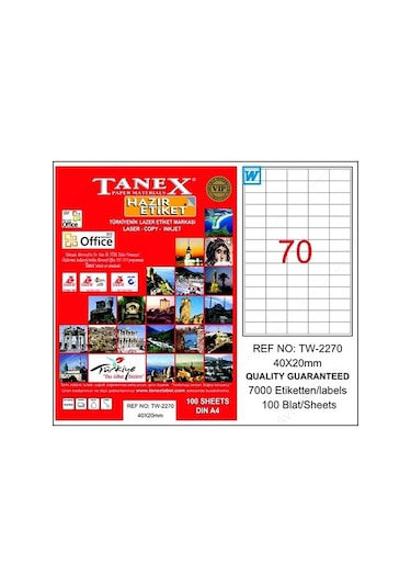 Tanex Tw-2270 40 MM X 20 MM 100 Sayfa Lazer