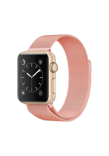 Apple Uyumlu  Watch 3 4 5 6 7 Seri 42 MM 44 MM 45 MM Metal Hasır Tme Kordon