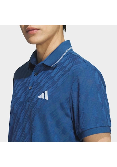 Adidas Jacquard Erkek Mavi Polo Tişört Jz4360