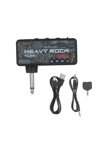 Geeksen Vitoos Heavy Rock V2 Taşınabilir Kulaklık Gitar Amplifikatörü - Usb Şarjlı, Distorsiyon Efektli