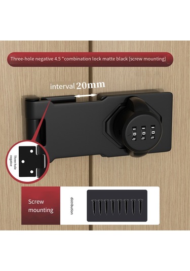 Ofis Dosya Dolabı Kilidi Siyah İçin Anahtarsız Dolap Kombinasyon Mandalı