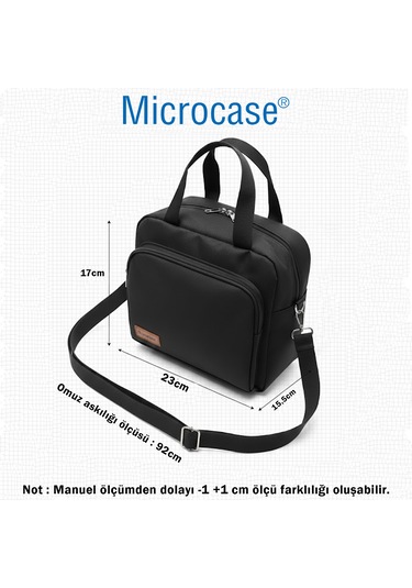 Microcase 2in1 Set Tek Kişilik Termal Çantası 6 Lt + 2 Adet 400 Ml Soğutucu Buz Kasedi Al5431 Siyah