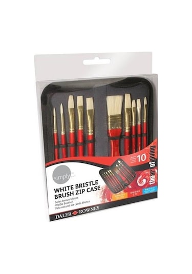 Daler Rowney Simply White Bristle Yağlı Boya Fırça Seti Çantalı 1