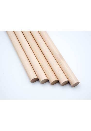 Ritim Çubuğu 5 Çift 10 Adet Pürüzsüz 25 Cm 12 Mm