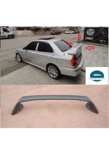 Hyundai Accent Milenyum Rüzgarlık Boyasız Ham Siyah Fiberclass