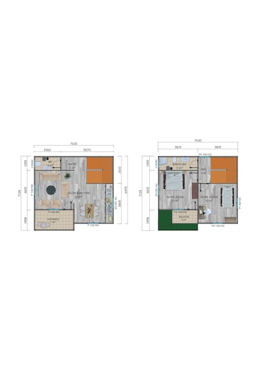 100 M2 Çift Katlı Prefabrik Ev
