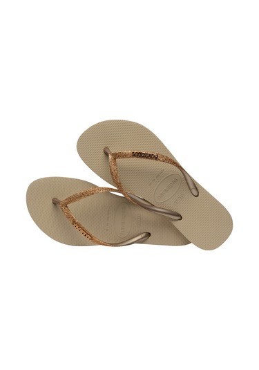 Havaianas Kids Slim Glitter Kadın Plaj Terliği 4146975 Dore Altın