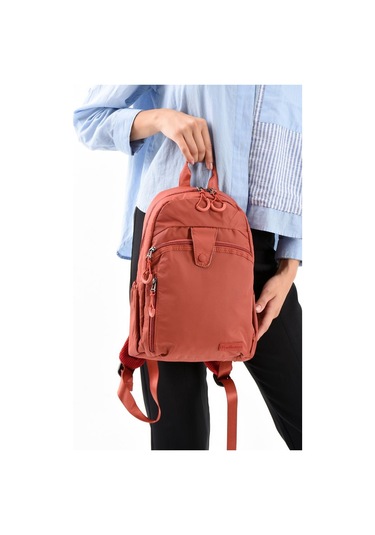 Unisex Sırt Çantası Paraşüt Kumaş Hafif Çok Cepli Yağmur İtici Kumaş 32 22 Cm 571 Collection Kiremit