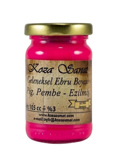 Koza Sanat Ezilmiş Ebru Boyası Pigment Pembe 105ml