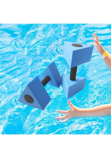 Suntek Üçgen Su Aerobik Halterler Eva Havuz Için Mavi