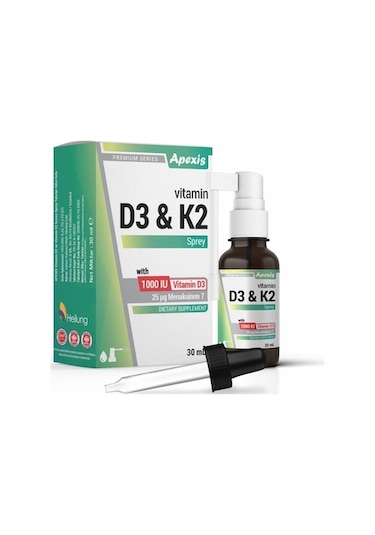 Apexis Vitamin D3 + K2 1000 IU Oral Sprey 30 ML