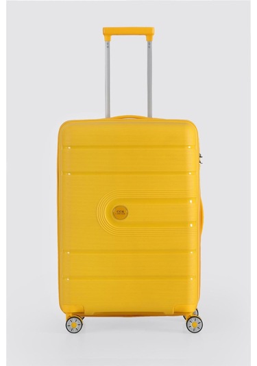 Ççs 5247 Polipropilen Büyük Boy Valiz Sari