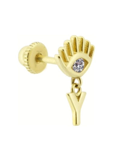 Altın Sallantılı Harf Piercing Harfler Mevcut Altın