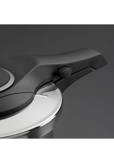 Jumbo Procook 4,5 Lt Siyah - Gri Düdüklü Tencere Gümüş - Siyah