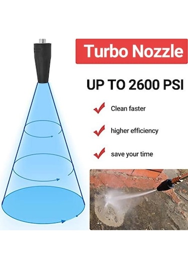 Sağlam Turbo Püskürtücü Kolaydan Yüksek Mukavemete Kompakt Değil Pas Döner Püskürtücü Turbo Jet Nozulu