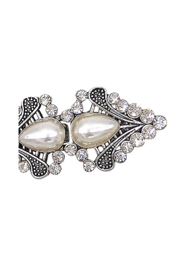 Homyl Kazak Şal Ördek Ağız Klipsi Hırka Yaka Ceketler Antik Gümüş Çok Renkli