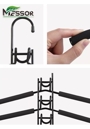 Messor Siyah Metal 12 Parça Çelik Eldivenli Askı Seti 160276182 Siyah