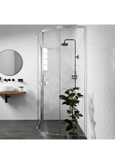 Blackline Asimetrik Oval 5Mm Temperli Duşakabin H:190 90 x 120 CM