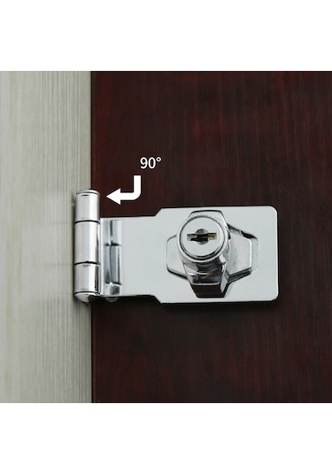 Mufunye Kapı Kilidi Mandalı Anahtarlı Dolap Kilitleri Kilit Krom Kaplamalı Garaj Kapısı Kilit Zımba Güvenlik Kilidi