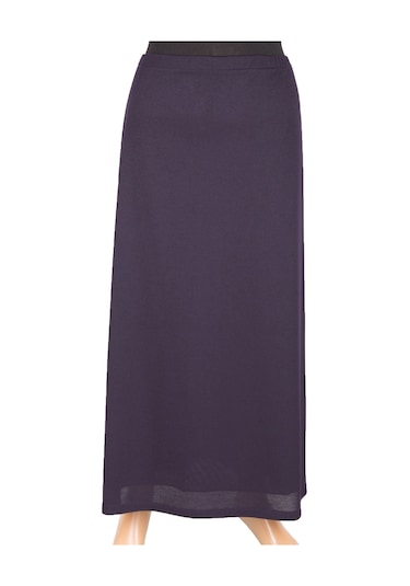 Hesna Kadın Buğra Astarlı Çan Kesim Mürdüm Etek 001