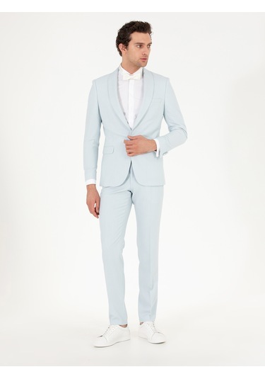 Cacharel Açık Mavi Slim Fit Smokin Damatlık Denım