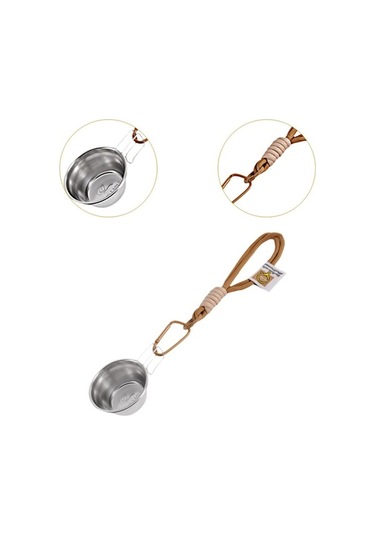 Pazly Balık Yemi Kasesi - Hafif Taşınabilir Kamp Kupası Haki Renk Haki