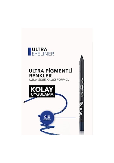 Flormar Koyu Mavi Eyeliner - Ultra Eyeliner 01 8690604547227