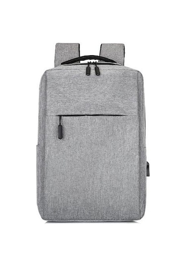 Usb Anti Hırsızlık Erkekler / Kadınlar Seyahat Sırt Çantası 3jdjcd Gri